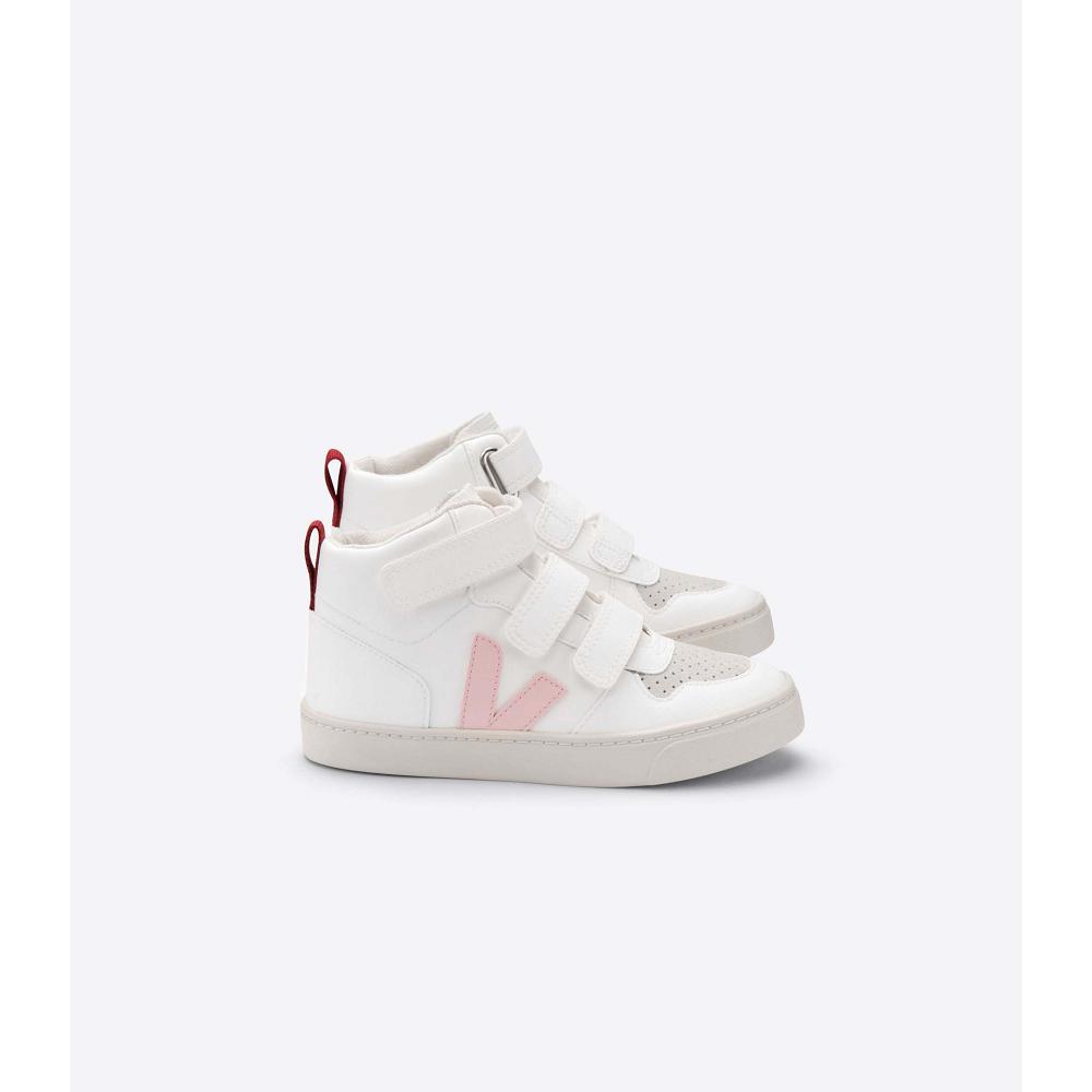 Veja V-10 MID Kids\' High Tops White | CA 701FDN